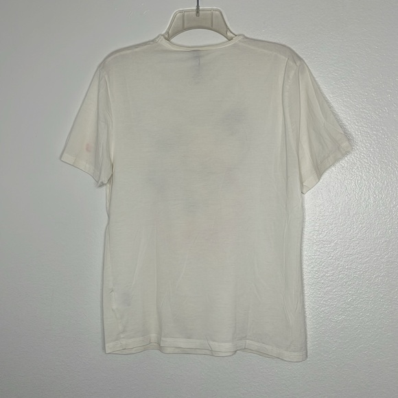 Neil Barrett Skull White Embroidered V Neck T Shirt Size Medium - Picture 7 of 7